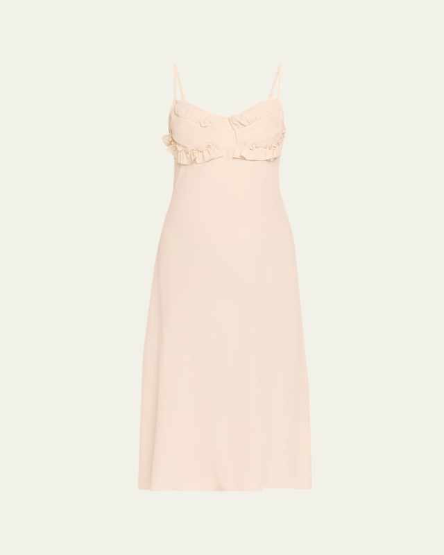 Ruffle Bust Midi Dress